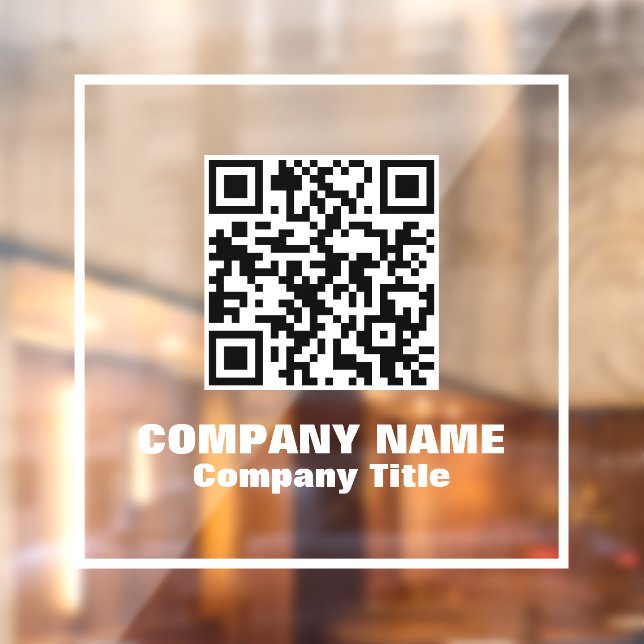Autocollant Pour Fenêtre Nom de l'entreprise et code QR (Feuille 2)