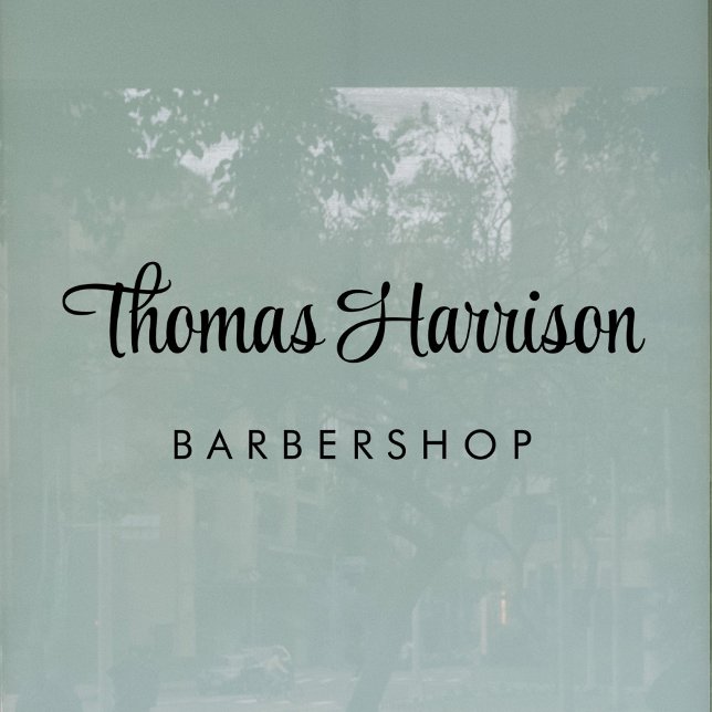 Autocollant Pour Fenêtre Nom de l'entreprise Script de signature élégant (Elevate your business with a window cling sign featuring your name in a stylish signature script)