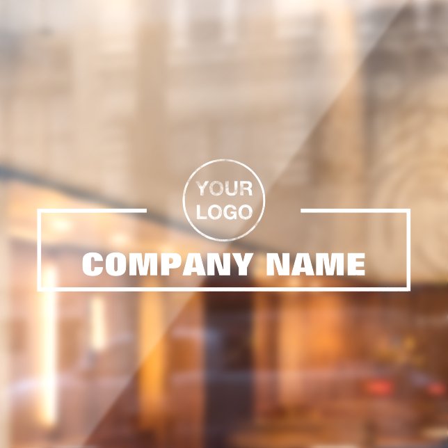 Autocollant Pour Fenêtre Nom et logo de l'entreprise (Feuille 2)