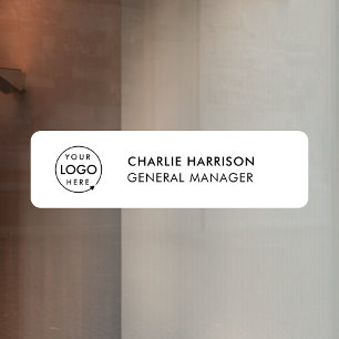 Autocollant Pour Fenêtre Nom Plaque Porte de bureau Logo d'entreprise Moder