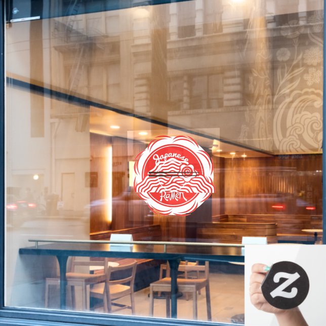 Autocollant Pour Fenêtre Noodles Ramen Japonais Restaurant Front 1 (Fenêtre de café)