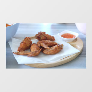 Autocollant Pour Fenêtre Nourriture Thaïlandaise Poulet Frit Ailes de Poule