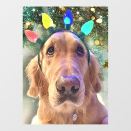 Autocollant Pour Fenêtre Nova The Golden Retriever Chien Noël