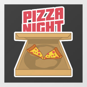 Autocollant Pour Fenêtre Nuit de pizza