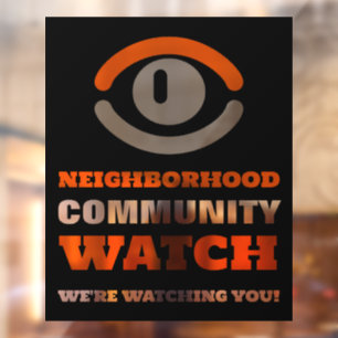 Autocollant Pour Fenêtre Observation de l'oeil, surveillance de voisinage a