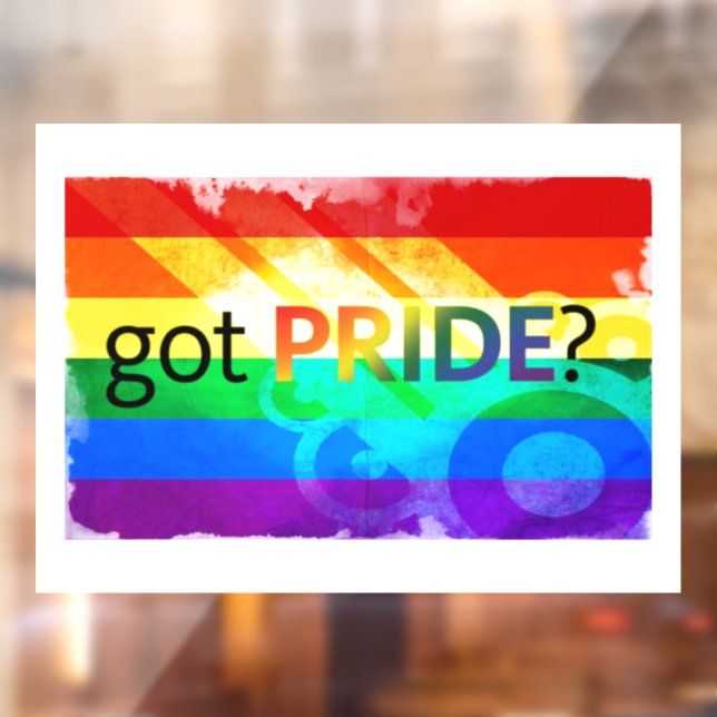 Autocollant Pour Fenêtre Obtenir le drapeau LGBTQ de fierté (Feuille 2)