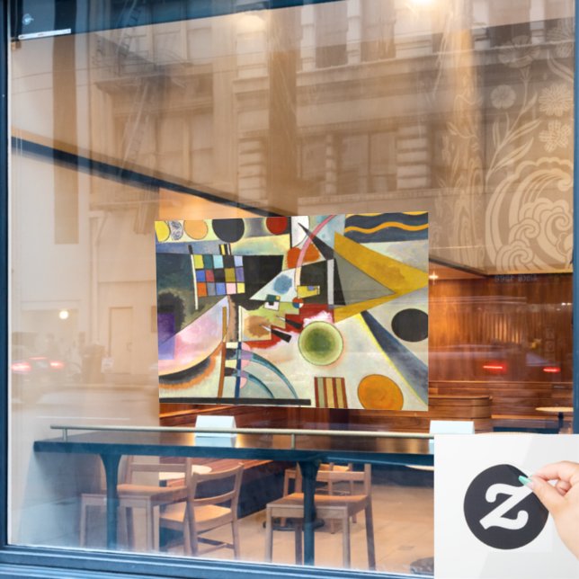 Autocollant Pour Fenêtre Oeuvre Abstraite de Kandinsky (Fenêtre de café)