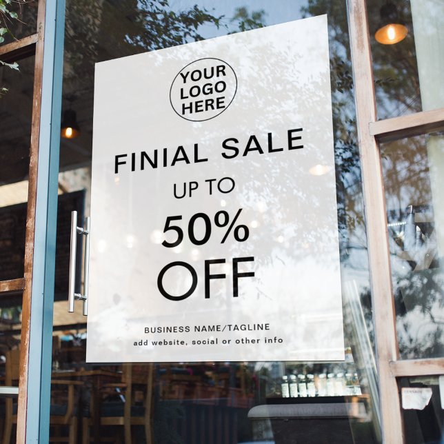 Autocollant Pour Fenêtre Offre de réduction spéciale de vente finale noir e (Créateur téléchargé)