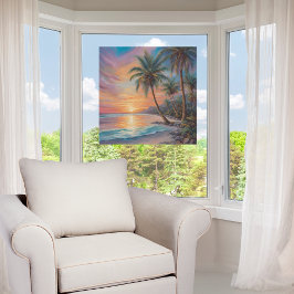 Autocollant Pour Fenêtre Opal Essence Île tropicale