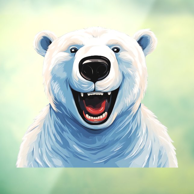 Autocollant Pour Fenêtre Ours polaire sortant (Feuille 3)