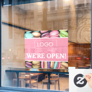 Autocollant Pour Fenêtre Ouverture pour les entreprises Macaron Patisseri