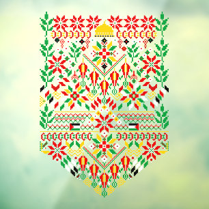 Autocollant Pour Fenêtre Palestine Tatreez Broderie traditionnelle