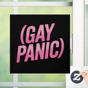 Autocollant Pour Fenêtre Panique gay protestation LGBTQ Fierté
