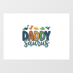 Autocollant Pour Fenêtre Papa Saurus Mignon Papa Dinosaure Conception Vecto
