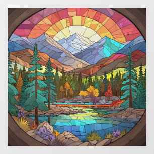 Autocollant Pour Fenêtre Parc national des Rocheuses Verre tendu Rocheuses