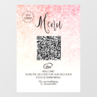 *~* Parties scintillant Menu restaurant QR LOGO