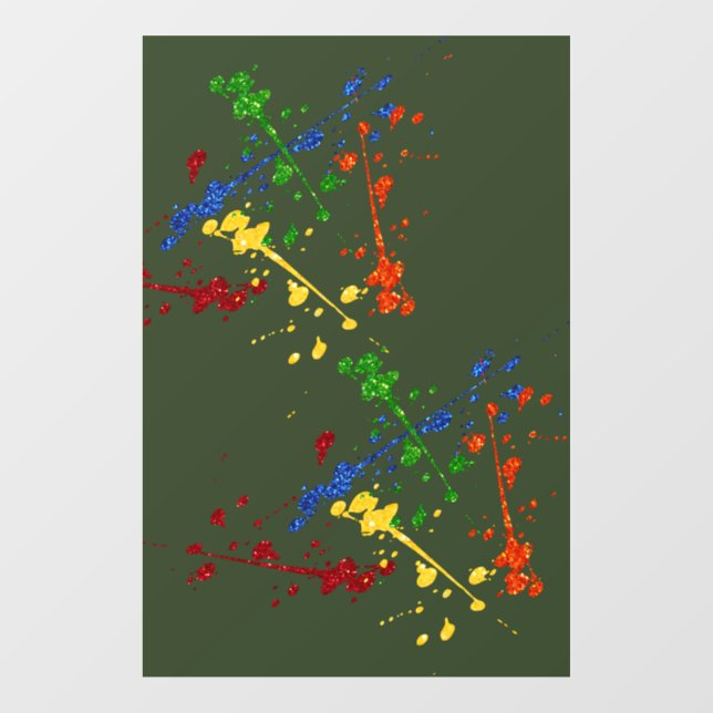 Autocollant Pour Fenêtre Parties scintillant Paintball Party Paint Splatter (Feuille)