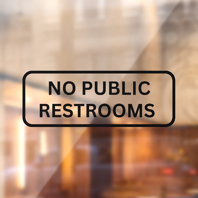 Autocollant Pour Fenêtre Pas de cale de vitrine de toilettes publiques (Feuille 2)