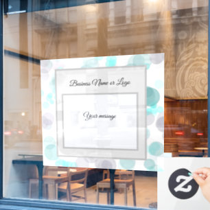 Autocollant Pour Fenêtre Pastel Poke A Dots Bleu Fenêtre Clouer