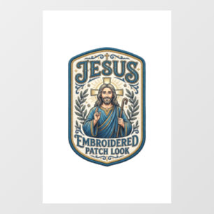 Autocollant Pour Fenêtre Patch brodé Jésus Regardez Patch brodé Jésus