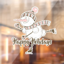 Patinage sur glace Whimsical Snowmen Personnalisab