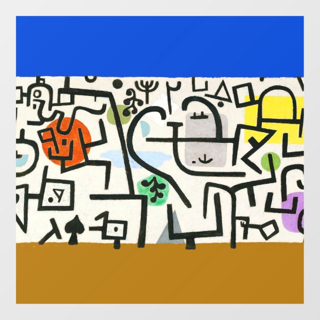 Autocollant Pour Fenêtre Paul Klee Rich Harbour Expressionnisme Abstrait (Feuille)