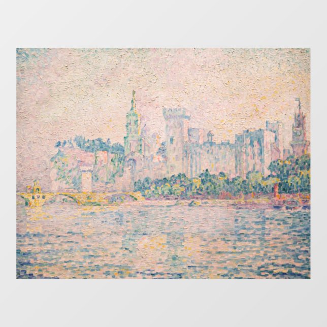 Autocollant Pour Fenêtre Paul Signac - Avignon, matin (Feuille)