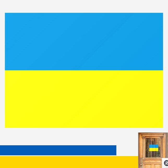 Autocollant Pour Fenêtre Pavillon ukrainien bleu et jaune (Créateur téléchargé)