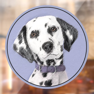 Autocollant Pour Fenêtre Peinture Dalmatienne - Cute Original Chien Art