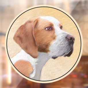 Autocollant Pour Fenêtre Peinture de Pointer - Joli Art Original de Chien