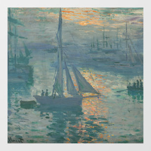 Autocollant Pour Fenêtre Peinture impressionniste marine du lever de soleil