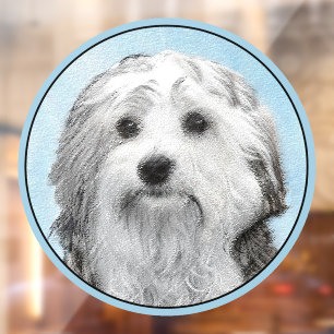 Autocollant Pour Fenêtre Peinture Lowchen - Cute Original Chien Art
