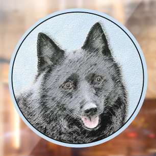 Autocollant Pour Fenêtre Peinture Schipperke - Cute Original Chien Art