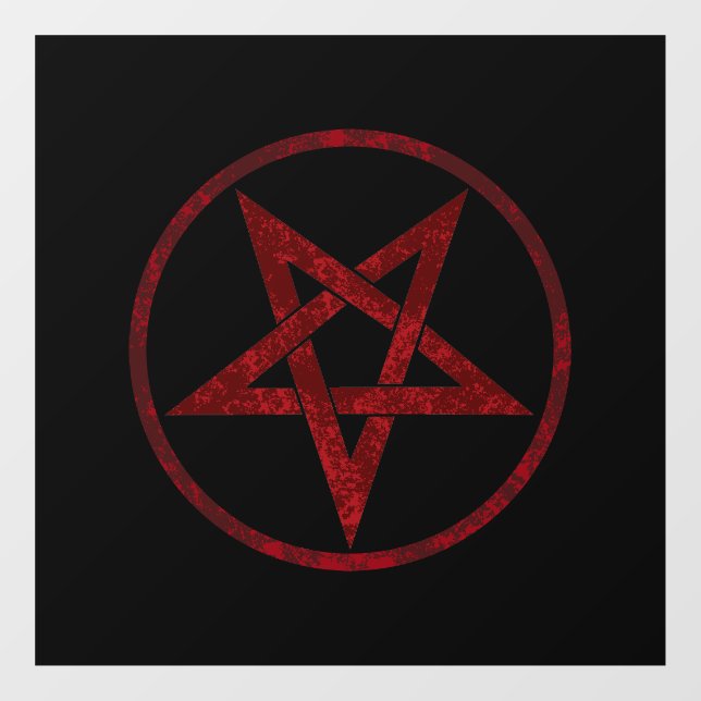 Autocollant Pour Fenêtre Pentagram Red Devil (Feuille)