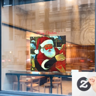 Autocollant Pour Fenêtre Père Noël / Saint Nicolas