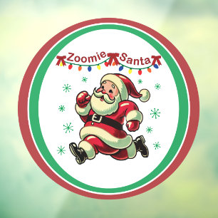 Autocollant Pour Fenêtre Père Noël Zoomie Noël