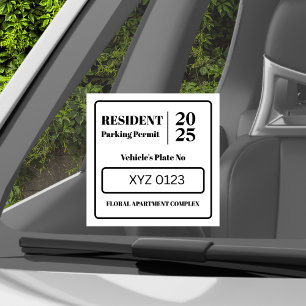 Autocollant Pour Fenêtre Permis de stationnement pour les employés résident