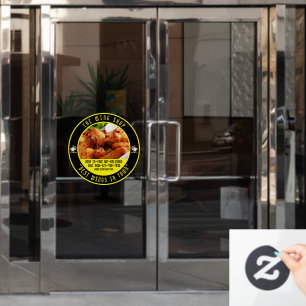 Autocollant Pour Fenêtre Personnaliser Chicken Wing Restaurant Large Front 