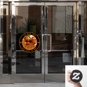 Autocollant Pour Fenêtre Personnaliser Chicken Wing Restaurant Large Front 