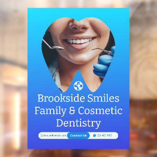 Autocollant Pour Fenêtre Personnaliser Clinique De Dentiste Patient Sourire