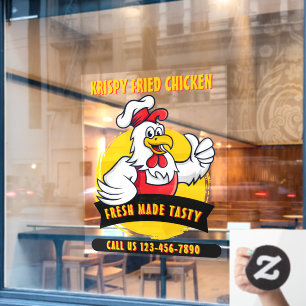 Autocollant Pour Fenêtre Personnaliser générique frite crêpe de poulet avan
