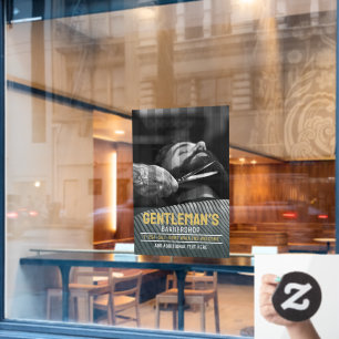 Autocollant Pour Fenêtre Personnaliser Graphique Homme Barbu Moderne Salon 