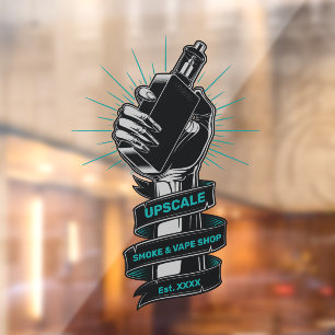 Autocollant Pour Fenêtre Personnaliser la boutique de fumée et de vapeur Pe