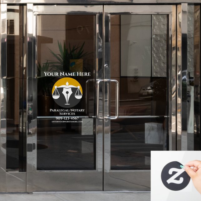 Autocollant Pour Fenêtre Personnaliser la porte de l'entreprise de services (Porte de bureau)