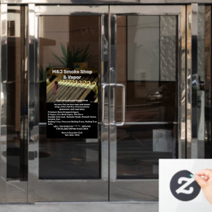 Autocollant Pour Fenêtre Personnaliser la publicité de la boutique de fumée