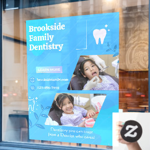 Autocollant Pour Fenêtre Personnaliser l'affiche d'image de clinique dentai