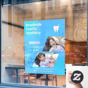 Autocollant Pour Fenêtre Personnaliser l'affiche d'image de la clinique den