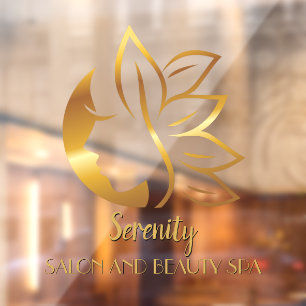 Autocollant Pour Fenêtre Personnaliser le Salon de coiffure et Spa pour fem