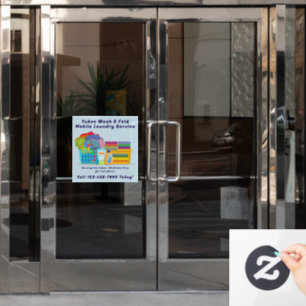 Autocollant Pour Fenêtre Personnaliser le service de lessive en ramassage, 
