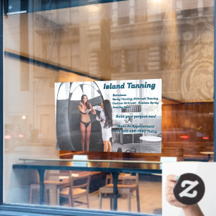 Autocollant Pour Fenêtre Personnaliser l'entreprise de cabine de bronzage a